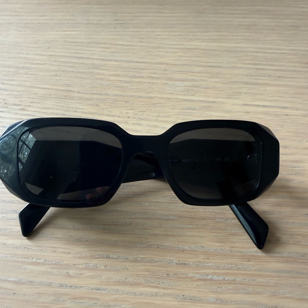 Prada Black Rectangular Sunglasses - image 1